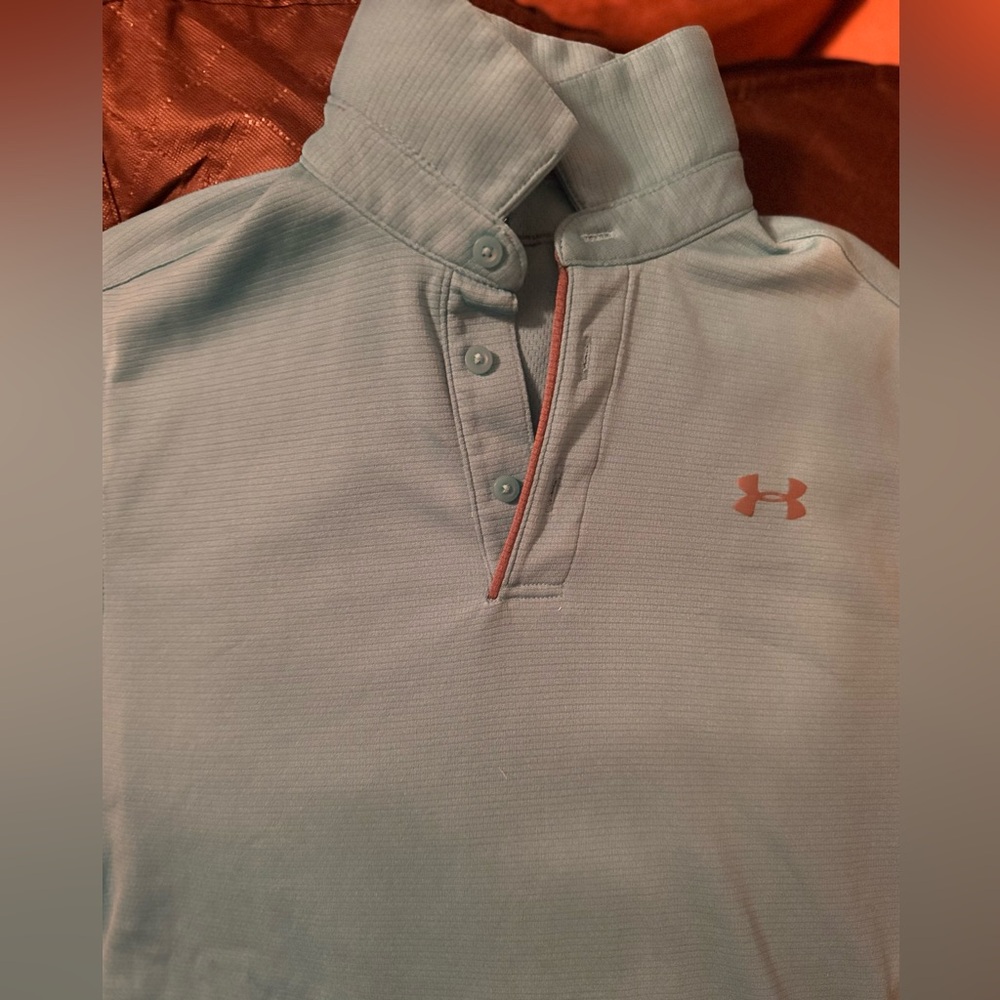 Medium Under Armour Men's Sky Blue Polo Shirt
